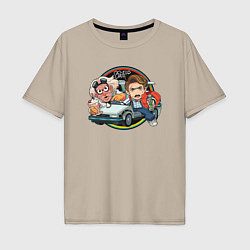 Футболка оверсайз мужская Back to the Future, цвет: миндальный