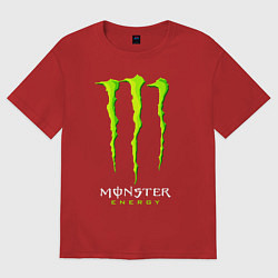 Футболка оверсайз мужская MONSTER ENERGY, цвет: красный