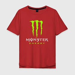 Футболка оверсайз мужская MONSTER ENERGY, цвет: красный