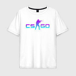 Мужская футболка оверсайз CS GO NEON