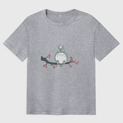 Футболка оверсайз мужская Тоторо, цвет: меланж