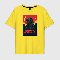 Футболка оверсайз мужская Godzilla, цвет: желтый