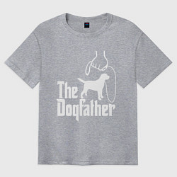 Футболка оверсайз мужская The Dogfather - пародия, цвет: меланж