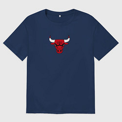 Футболка оверсайз мужская CHICAGO BULLS, цвет: тёмно-синий
