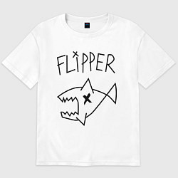 Футболка оверсайз мужская Nirvana Flipper, цвет: белый