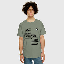 Футболка оверсайз мужская BMW БМВ Z, цвет: авокадо — фото 2