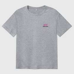 Футболка оверсайз мужская SUBARU STI спина Z, цвет: меланж