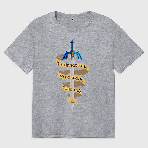 Мужская футболка оверсайз The Legend of Zelda / Меланж – фото 1