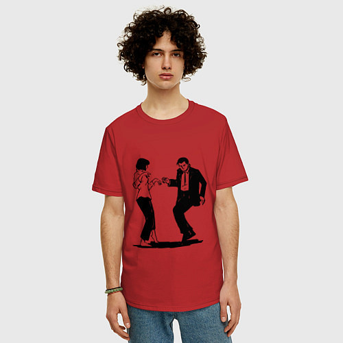 Мужская футболка оверсайз Грязные танцы Z / Красный – фото 3