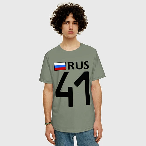 Мужская футболка оверсайз RUS 41 / Авокадо – фото 3