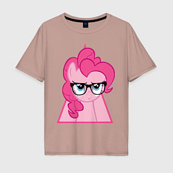 Мужская футболка оверсайз Pinky Pie hipster