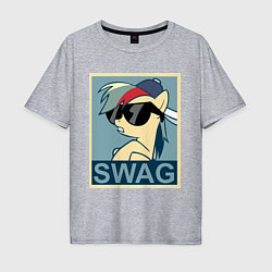 Мужская футболка оверсайз Rainbow Dash swag