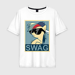 Мужская футболка оверсайз Rainbow Dash swag