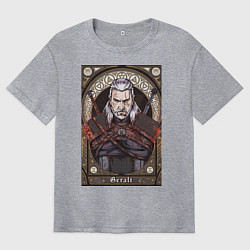 Футболка оверсайз мужская The Witcher, Geralt, Ведьмак,, цвет: меланж
