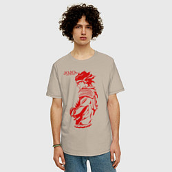 Футболка оверсайз мужская JoJo Bizarre Adventure, цвет: миндальный — фото 2