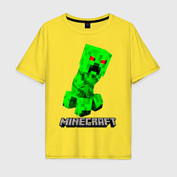 Футболка оверсайз мужская MINECRAFT CREEPER, цвет: желтый