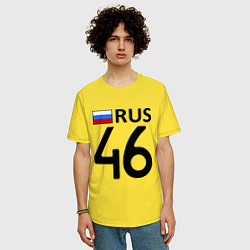 Футболка оверсайз мужская RUS 46, цвет: желтый — фото 2