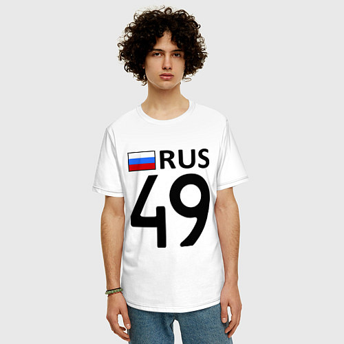 Мужская футболка оверсайз RUS 49 / Белый – фото 3