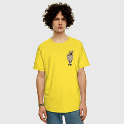 Футболка оверсайз мужская Панды, цвет: желтый — фото 2