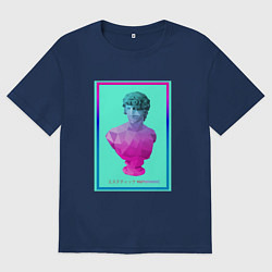 Футболка оверсайз мужская Vaporwave 10, цвет: тёмно-синий