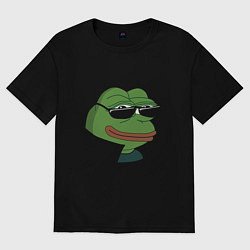 Футболка оверсайз мужская Pepe в очках EZ, цвет: черный