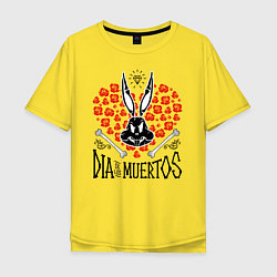 Футболка оверсайз мужская Dia De Los Muertos, цвет: желтый