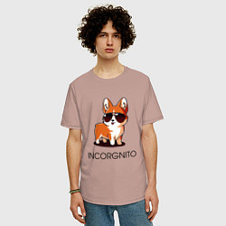 Футболка оверсайз мужская ИНКОРГНИТО, цвет: пыльно-розовый — фото 2