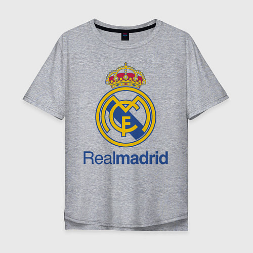 Мужская футболка оверсайз Real Madrid FC / Меланж – фото 1