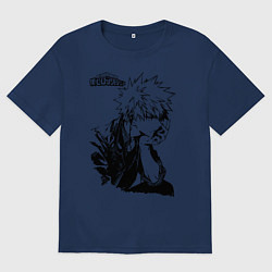 Футболка оверсайз мужская Моя геройская академия, цвет: тёмно-синий