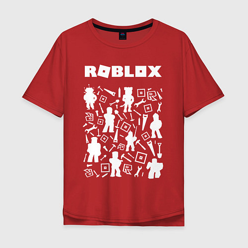 Мужская футболка оверсайз ROBLOX / Красный – фото 1