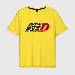 Футболка оверсайз мужская Initial D Logo Z, цвет: желтый