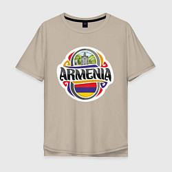 Футболка оверсайз мужская Армения, цвет: миндальный