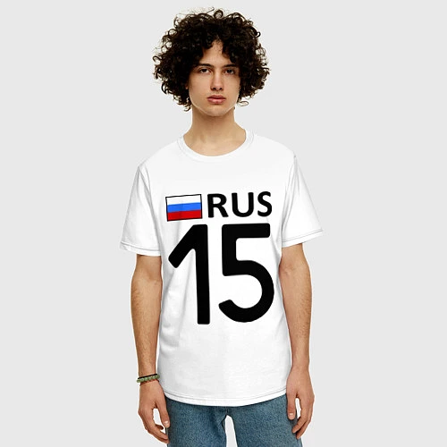 Мужская футболка оверсайз RUS 15 / Белый – фото 3
