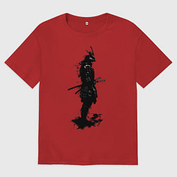 Футболка оверсайз мужская Теневой самурай, цвет: красный