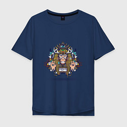 Футболка оверсайз мужская Тутанхамон, цвет: тёмно-синий