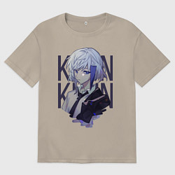 Футболка оверсайз мужская Khun Kami no Tou, цвет: миндальный