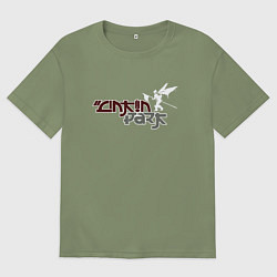 Футболка оверсайз мужская Linkin Park 2021, цвет: авокадо