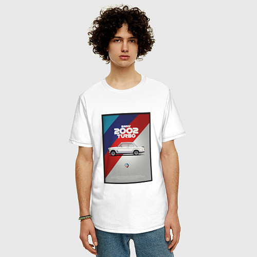 Мужская футболка оверсайз Забытый суперкар / Белый – фото 3