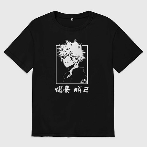 Мужская футболка оверсайз Моя геройская академия / Черный – фото 1