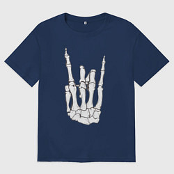 Футболка оверсайз мужская Рок до самого конца, цвет: тёмно-синий