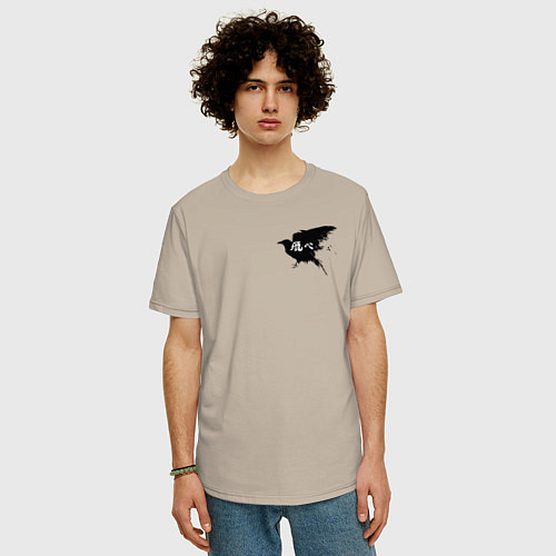 Мужская футболка оверсайз Karasuno Karasuno High / Миндальный – фото 3