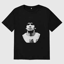 Футболка оверсайз мужская Диего Марадона, цвет: черный