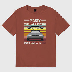 Футболка оверсайз мужская Back to the Future, цвет: кирпичный