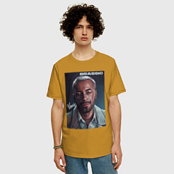 Футболка оверсайз мужская Голяк Brassic Винни, цвет: горчичный — фото 2