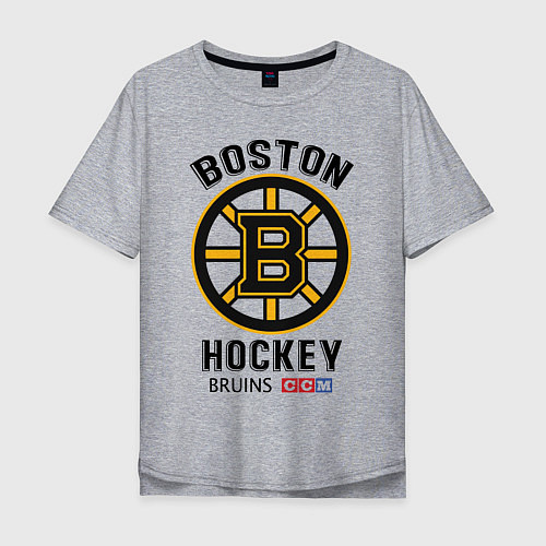 Мужская футболка оверсайз BOSTON BRUINS NHL / Меланж – фото 1