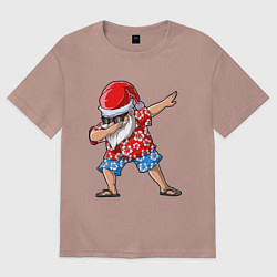 Футболка оверсайз мужская Santa Dab, цвет: пыльно-розовый