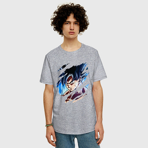 Мужская футболка оверсайз Dragon Ball / Меланж – фото 3