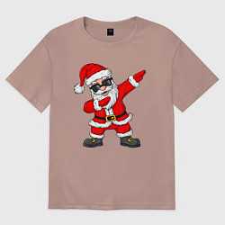 Футболка оверсайз мужская Dabing Santa, цвет: пыльно-розовый