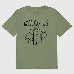 Футболка оверсайз мужская Among Us, цвет: авокадо