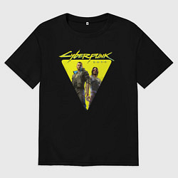 Футболка оверсайз мужская Cyberpunk 2077, цвет: черный